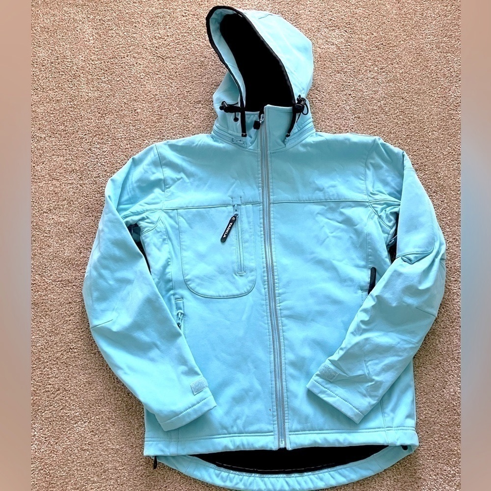 Tackla Sport XS Sky Blue Women’s Outdoor Athletic Jacket With‎ Detachable Hood